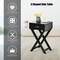 Costway 2PCS Nightstand x-Shape Drawer Accent Side End Table Modern Home Furniture Black